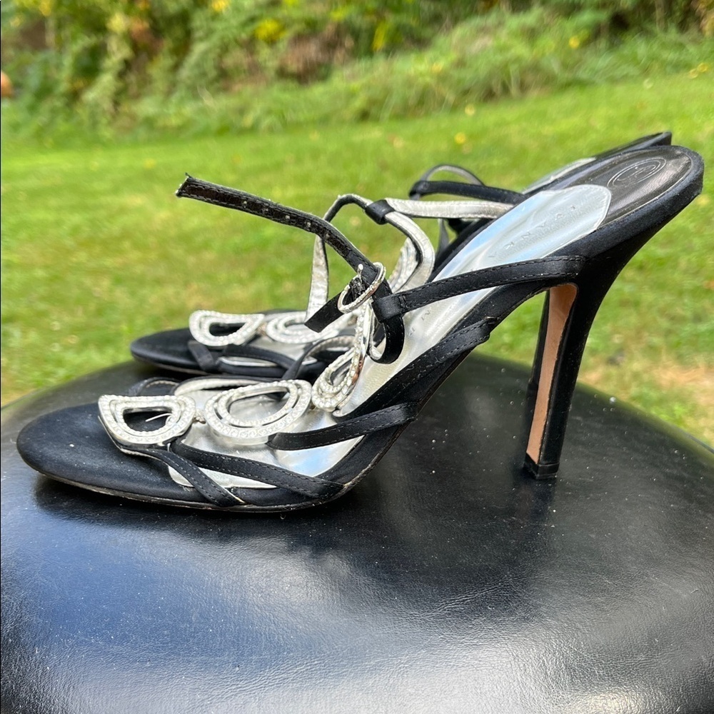Ivanka Trump Strappy High Heels with rhinestone-embellished circular details - Picture 3 of 8